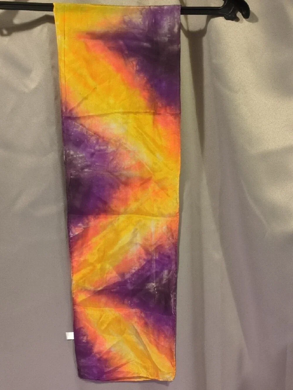 100% Silk Vibrant Tie-Dye Scarf